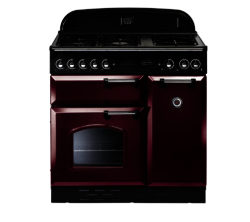 RANGEMASTER  Classic 90 Dual Fuel Range Cooker - Cranberry & Chrome